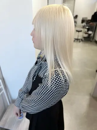 セミロング カラー ブリーチ/髪質改善/ レイヤー/YUTOのヘアスタイル