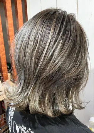 ミディアム カラー パーマ ヘアアレンジ RecheRche【池袋】所属・👑指名率No.1 👑坂口飛翔のヘアスタイル