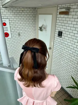 ミディアム ヘアアレンジ 褒められヘアメイク /‎ボブ女子🐶みおのヘアスタイル