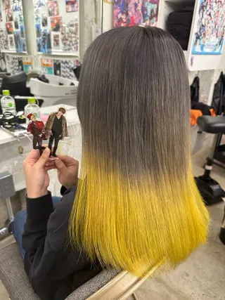 ミディアム カラー あらげ 🌈推しカラー🌈ᵕのヘアスタイル