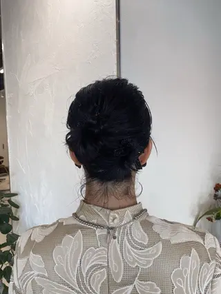 ショート ヘアアレンジ 暖色カラー /ヘアアレンジ/花鈴のヘアスタイル