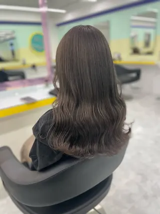 ミディアム カラー ヘアアレンジ ☁️縮毛矯正✖️ 透明感☁️りくのヘアスタイル