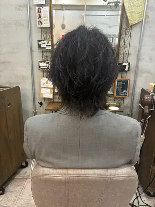 ヘアアレンジ メンズ メンズ/ヘアセット/ 顔周りレイヤー/💶のヘアスタイル