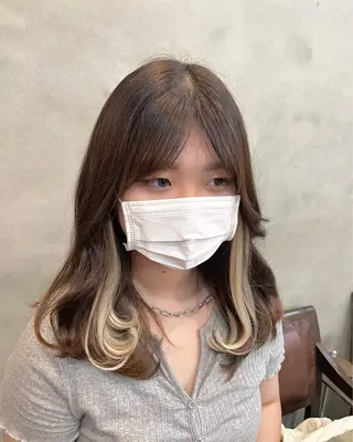 ミディアム 【ピンク/韓国ヘア/ ヘアセット】亜海のヘアスタイル