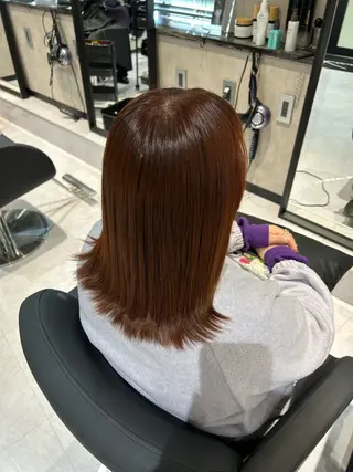 ミディアム カラー 《.Xian》ホソミ /透明感カラー/艶髪のヘアスタイル