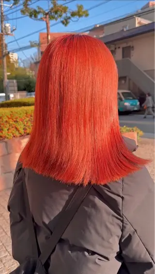 セミロング カラー レイヤーカット/ ブリーチカラー/雅人のヘアスタイル