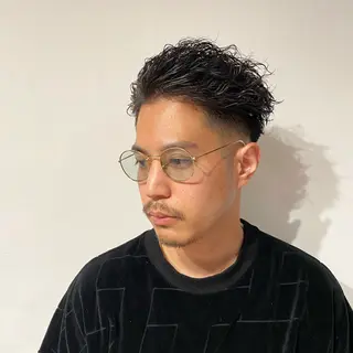 ミディアム パーマ メンズ 【メンズ職人】 ✂️佐藤友のヘアスタイル