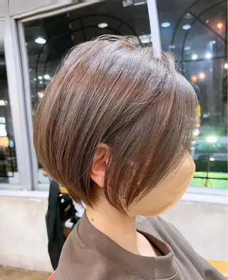 ショート カラー パーマ ヘアアレンジ メンズ キッズ ネイル マツエク・マツパ アイブロウ 髪質改善✨ハツメイ オグ✂️のヘアスタイル
