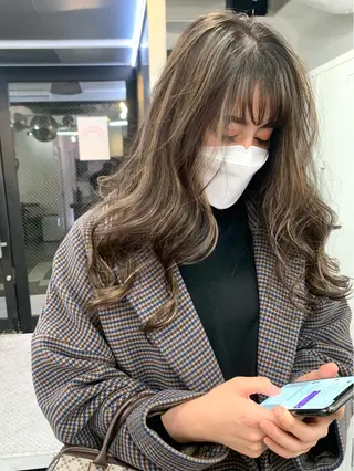 ミディアム カラー ヘアアレンジ ハイトーン/美髪矯正 🍃大江拓実のヘアスタイル