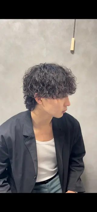 パーマ メンズ 吉田 タカスケのヘアスタイル