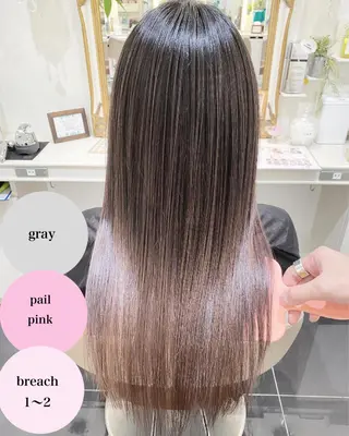 ロング カラー 山崎俊輔/髪質改善 /バレイヤージュのヘアスタイル