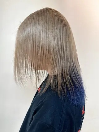 ロング カラー 汐見 悠佑のヘアスタイル