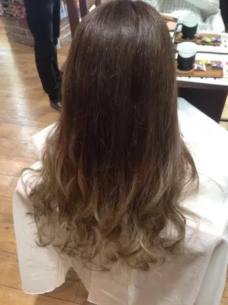 ミディアム セミロング ロング カラー 緑地公園美容室 neohairのヘアスタイル