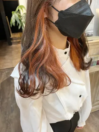 セミロング カラー ダブルカラー　/ インナーカラーMiiのヘアスタイル