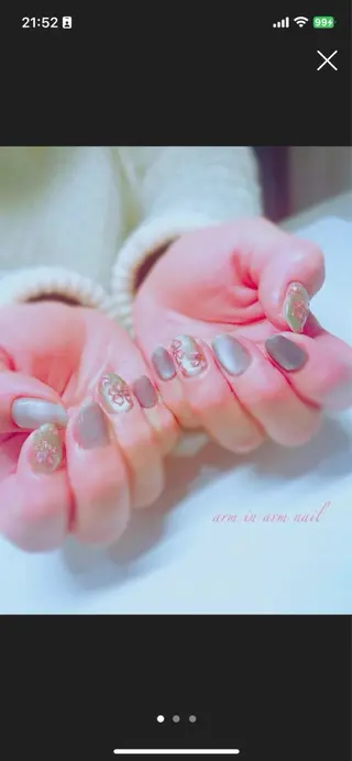 ネイル arm in arm ︎✿Yamamotoのマツエク・マツパデザイン