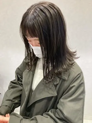 ミディアム カラー nono/パーマ /顔まわりカット🐈のヘアスタイル