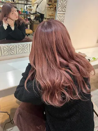 カラー Sherry/R 三川町 山本なつみのヘアスタイル