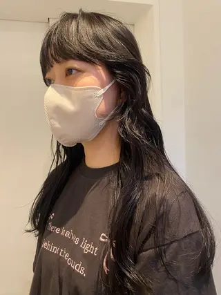 ミディアム カラー 永田 愛莉のヘアスタイル