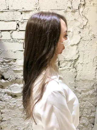 ロング カラー レイヤー/韓国 ハイトーン興津史弥のヘアスタイル