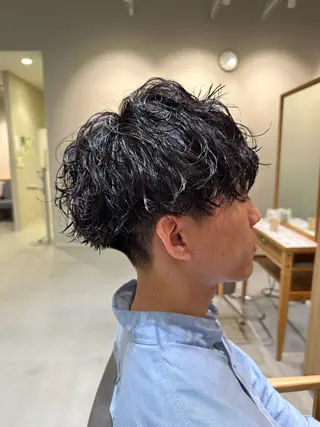 パーマ メンズ 永野 真也のヘアスタイル