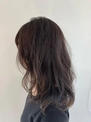 ミディアム カラー パーマ ヘアアレンジ 加藤 綾華のヘアスタイル