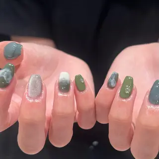 ネイル fumina 💚💛のネイルデザイン