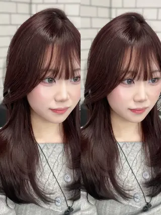 ロング ワンホンレイヤー 福岡天神RAIRAのヘアスタイル