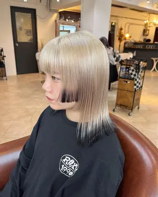 セミロング カラー 💛ハイトーン💛 りむのヘアスタイル