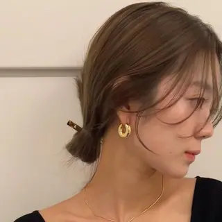 セミロング カラー GIFT所属・橋本叶夢/ ショートヘア/パーマのヘアスタイル