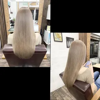 ロング カラー ✯カラー&編み込み エクステ✯池田智博✯のヘアスタイル