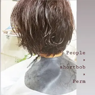 ショート カラー ヘアアレンジ パーマ See by merのマツエク・マツパデザイン