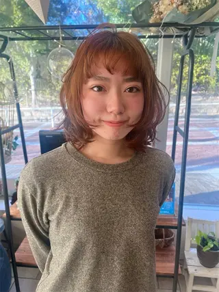 ミディアム レイヤー/暖色/ 髪質改善/永礼芳果のヘアスタイル