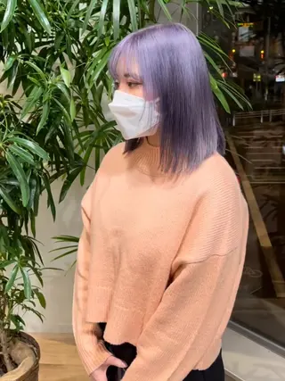 ミディアム カラー カラーソムリエ認定 茶屋町Eir岩本のヘアスタイル