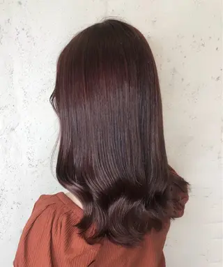 セミロング カラー 透明感カラー🎀／ マツエクのヘアスタイル