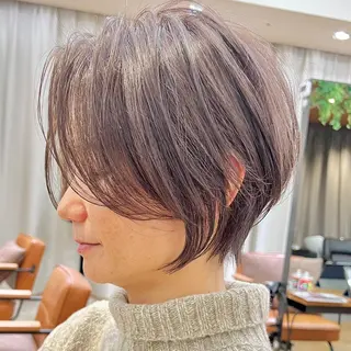 ショート カラー 髪質改善カラーと縮毛矯正/Vel(ベル)新宿店所属・ショート、ボブ特化 似合わせカット美容師のヘアスタイル