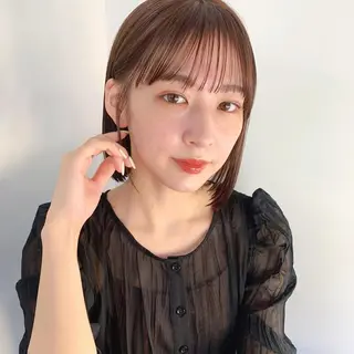 ミディアム カラー 🌱小顔ヘア/ボブ ミディアム/双葉🌱のヘアスタイル