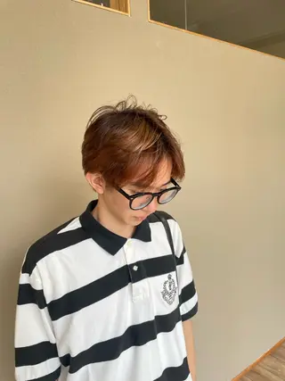 カラー メンズ 田中 魁人のヘアスタイル