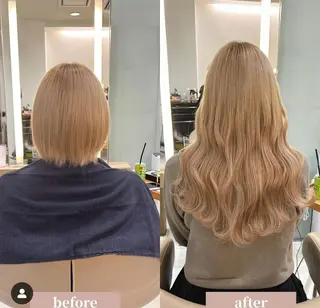 ショート カラー カラーとエクステ 🌟エクステのヘアスタイル