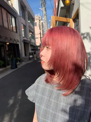 ミディアム カラー 水原波津輝/ボブ /ニュアンスパーマのヘアスタイル