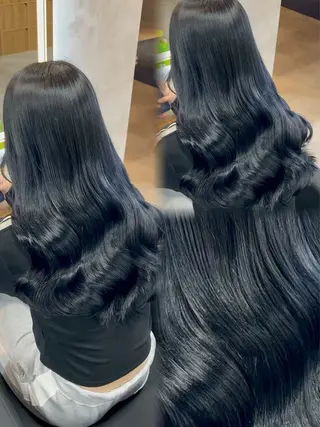 ロング カラー ヘアアレンジ 🩵透明感カラー HIYO🩵のヘアスタイル