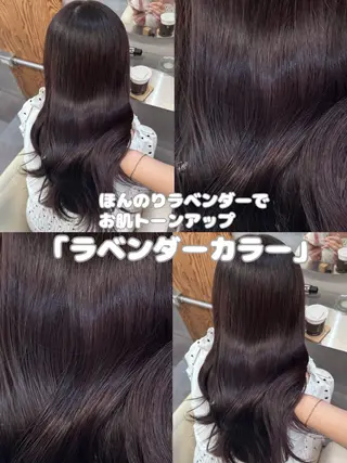 ロング カラー ハイトーン縮毛/暖色 なーな🎀🤍のヘアスタイル