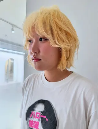 ミディアム カラー ケアパーマ/ブリーチ daisukeのヘアスタイル