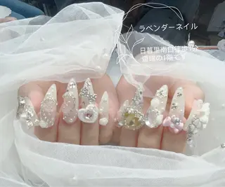 ネイル ラベンダー💖日暮里 ルル💖ネイルのネイルデザイン