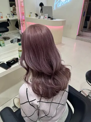 ロング カラー 🧡モテ髪＆透明感 🧡オレンジ🌻🧡のヘアスタイル