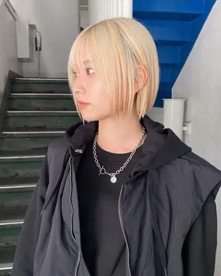 ショート カラー yiye 青山所属・無料カットモデル募集 🌱ひょうがのヘアスタイル