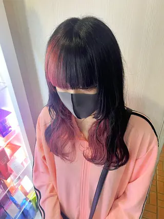 ミディアム カラー ヘアアレンジ 🌈 YUUNA🌈のヘアスタイル