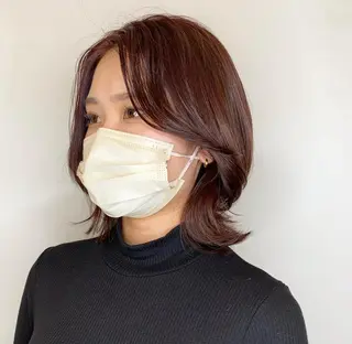 ミディアム LINE.ai所属・mei／周南 ／ぷつっと／レイヤーのヘアスタイル