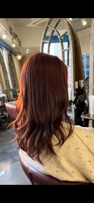 セミロング カラー 🌿美髪縮毛矯正 のプロ安川🌿のヘアスタイル