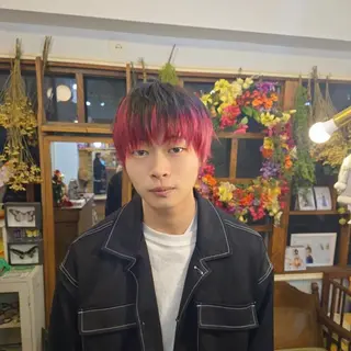 メンズ カラー かりん/LeeLee /原宿/ハイトーンのヘアスタイル