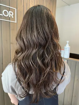 セミロング カラー パーマ ナガミネアリサ/ 学芸大学/海外ヘアのヘアスタイル